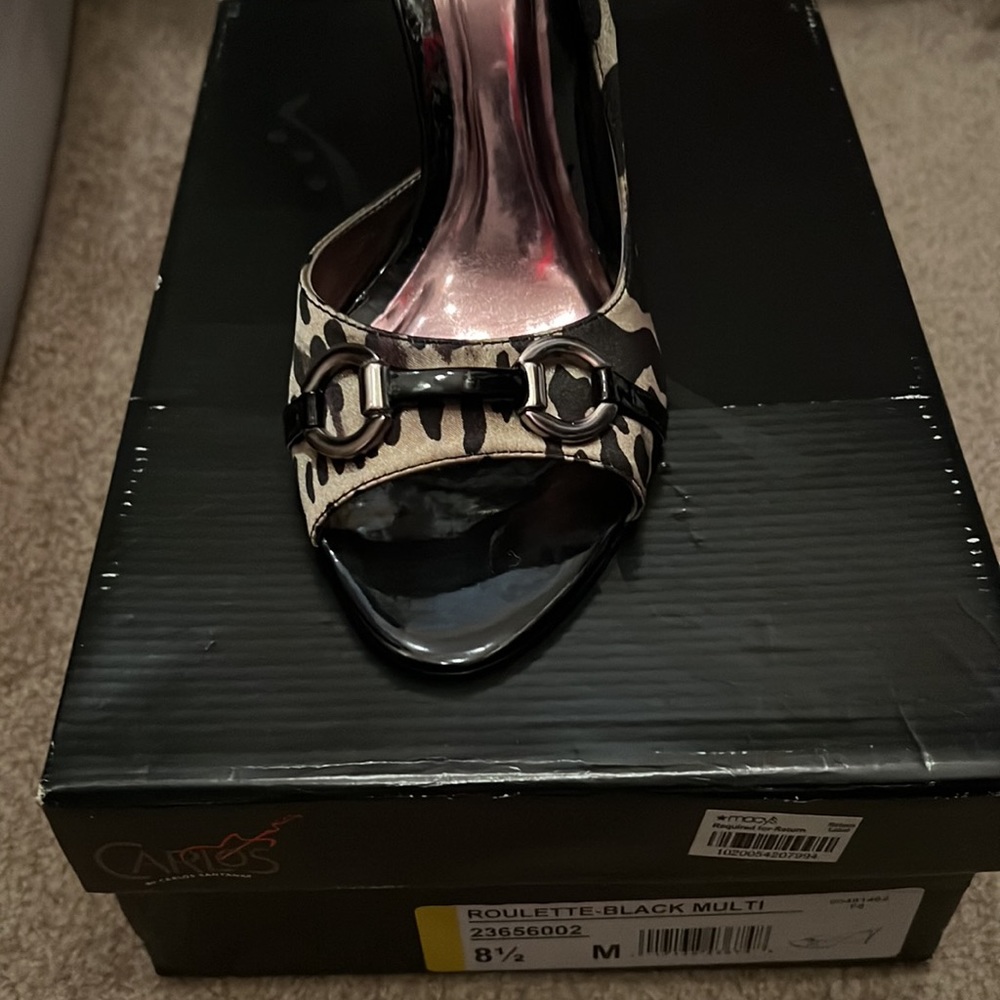 Women Roulette-Black Multi Carlos Santana Heels - Picture 4 of 4